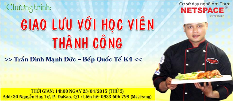 Chương trình giao lưu với học viên Netspace thành công trong nghề bếp