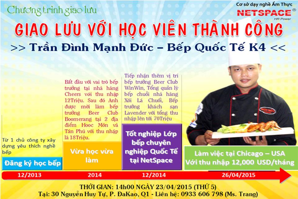 Chương trình giao lưu với học viên Netspace thành công trong nghề bếp