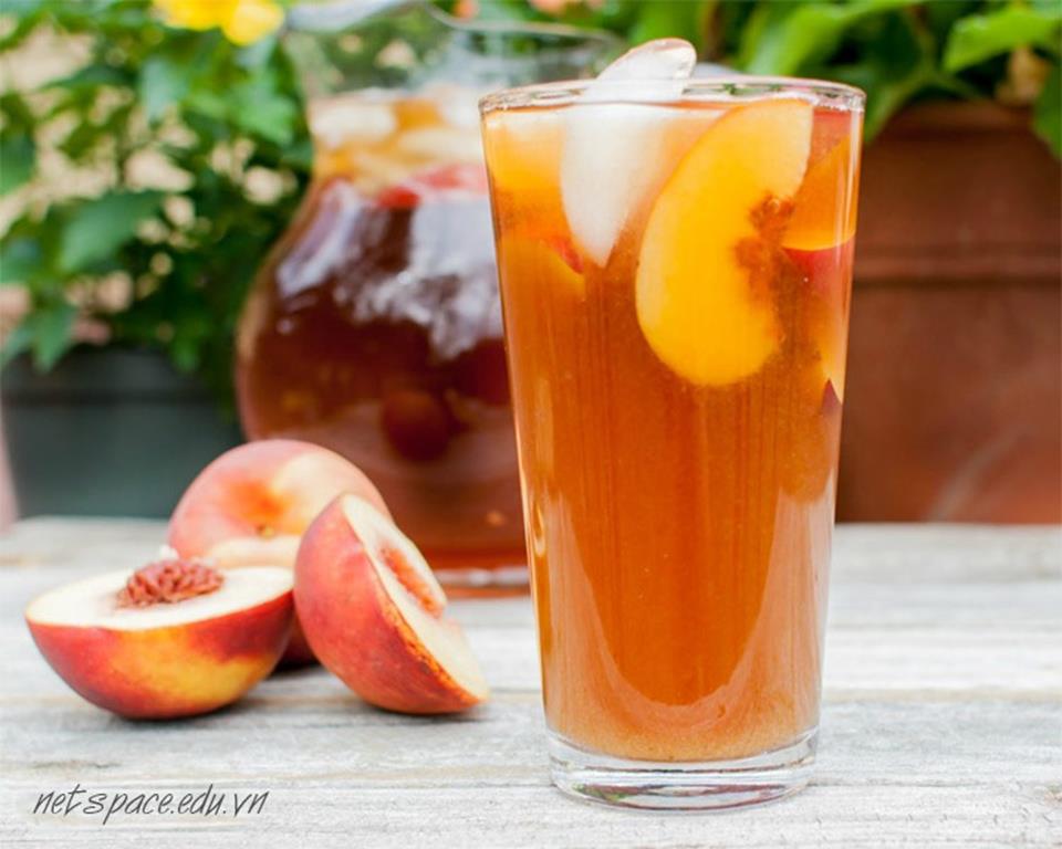 Cách làm Trà đào thơm nồng vị trà, ngọt ngào vị đào