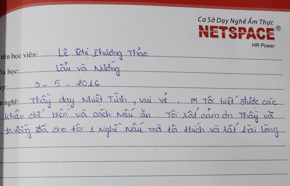Chị Lê Thị Phương Thảo - Học nướng và lẩu