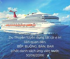 CÔNG TY GMAS TUYỂN DỤNG CHUYÊN NGÀNH BẾP, BAR, BUỒNG PHÒNG, PHỤC VỤ LÀM VIỆC TRÊN DU THUYỀN QUỐC TẾ 5 SAO.