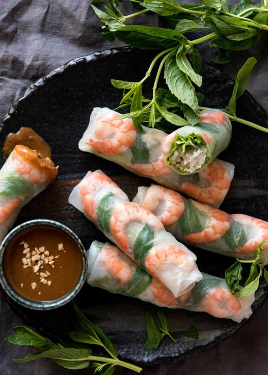 Gỏi cuốn tôm thịt nguyên liệu