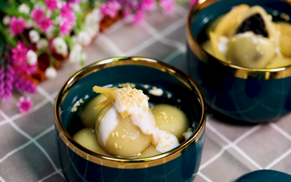 Cách nấu Chè Trôi Nước Khổ Qua Mè Đen mềm dẻo - không bị cứng kiểu Hoa