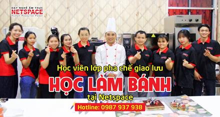 Học viên lớp pha chế giao lưu - học làm bánh tại Netspace